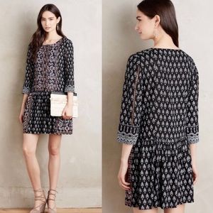 Anthropologie Vanessa Virginia Caria Embroidered Dress Misses size XS